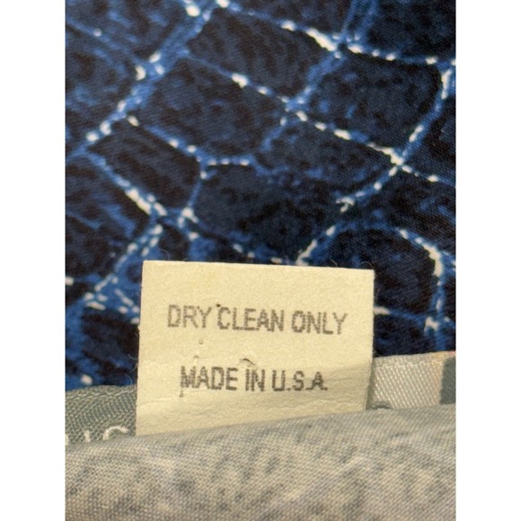 Ticci Tonetto Mini‎ Dress Small Blue Snakeskin Print Bodycon Sleeveless Vintage - Picture 8 of 10